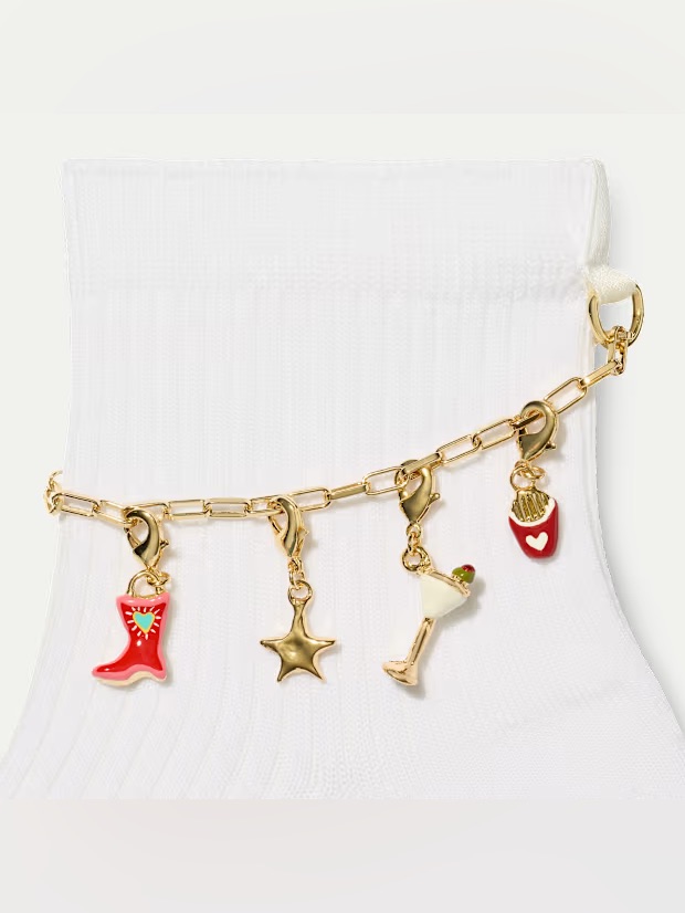 Nwt Bombas X Susan Alexandra Charms And Anklet Quarter Socks (M) — image 4 of 4